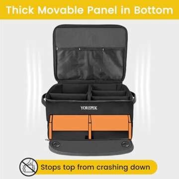 YOREPEK Large 2 Layer Golf Trunk Organizer for 2 Size14 Pair Shoes, Water Resistant Car Golf Locker with Separate Ventilated Compartment, Golf Trunk Storage for Clothes, Gloves,Unique Golf Gifts