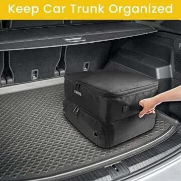 YOREPEK Large 2 Layer Golf Trunk Organizer for 2 Size14 Pair Shoes, Water Resistant Car Golf Locker with Separate Ventilated Compartment, Golf Trunk Storage for Clothes, Gloves,Unique Golf Gifts