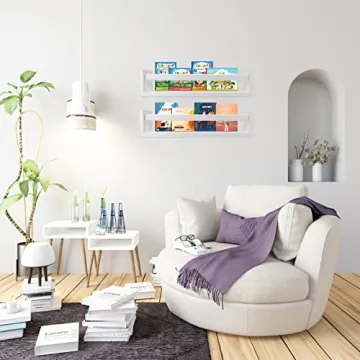 ZLchair BOMID Nursery Shelves Set of 2 Floating Bookshelves