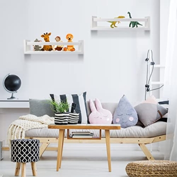 ZLchair BOMID Nursery Shelves Set of 2 Floating Bookshelves