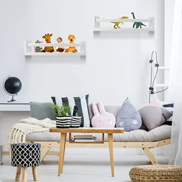 ZLchair BOMID Nursery Shelves Set of 2 Floating Bookshelves