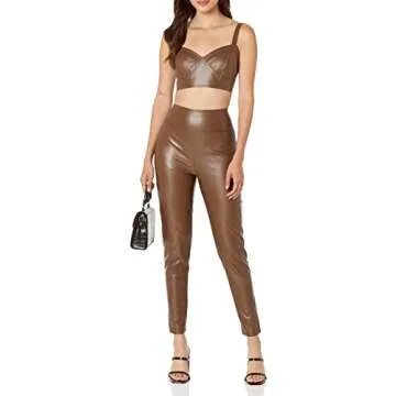 The Drop Vegan Leather Bralette for Stylish Women