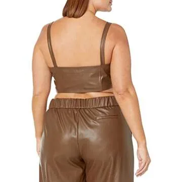 The Drop Vegan Leather Bralette for Stylish Women