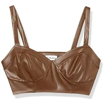 The Drop Vegan Leather Bralette for Stylish Women