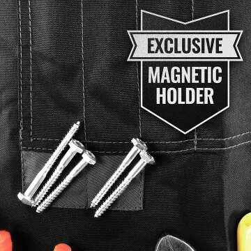 Heavy Duty Tool Apron with Magnetic Holder 18 Pockets