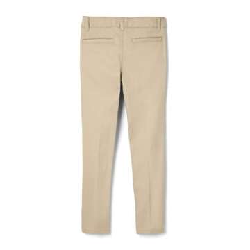 French Toast Girls' Big Stretch Twill Skinny Leg Pant with Pockets, School Uniforms for Kids and Tee...