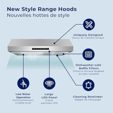 Hauslane Range Hood 30" Under Cabinet For Powerful Ventilation