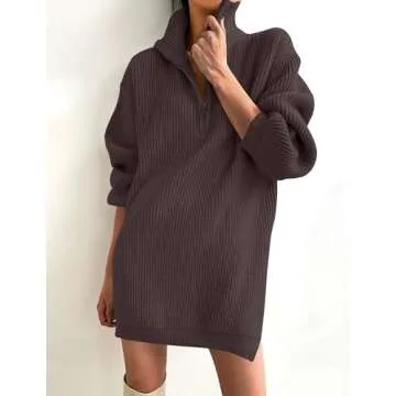 ZESICA Women's Mini Sweater Dress | Cozy Fall Style