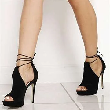 Womens Chic Peep Toe Platform Heels for All-Day Comfort and Style