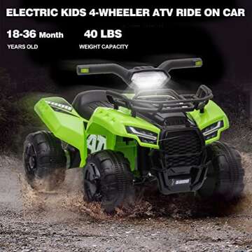 Kids Ride on ATV - 6V Battery Electric Vehicle for Toddlers