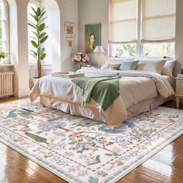 LIVEBOX 8x10 Washable Rug - Elegant & Kid-Friendly