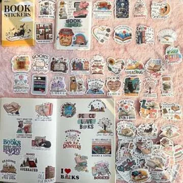 MiStar Book Stickers - 110 Unique Designs for Readers
