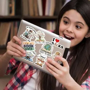 MiStar Book Stickers - 110 Unique Designs for Readers