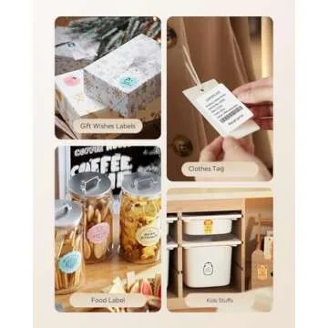 NIIMBOT B21 Label Maker, 2 Inch Portable Thermal Bluetooth Label Printer with 1 Roll Tape, Compatible with Smartphone PC, for Home Office and Small Business