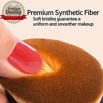 Professional Makeup Brush Set, Multifunctional Oval Head Brushes Pack, Foundation Concealer, Blending & Contouring Tools (Pro Set - 7 Pieces)