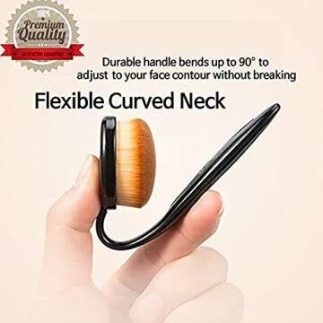 Professional Makeup Brush Set, Multifunctional Oval Head Brushes Pack, Foundation Concealer, Blending & Contouring Tools (Pro Set - 7 Pieces)