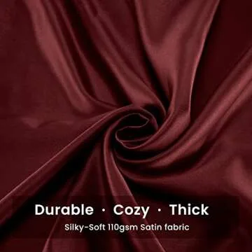 SLEEP ZONE Satin Pillowcase for Hair and Skin (Red, 20x40 Inches) - Nanotex® Ultra Soft Silky Pillowcase Set of 2 - Satin Pillow Covers with Envelope Closure - Gift Choice for Girls and Women