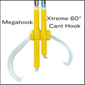 LogRite 78” Mega Cant Hook | Logging Tool | Grips 15”- 45” Diameter Logs | Durable Log Tool Ma...