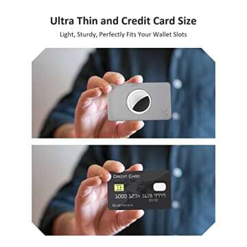 KOFAIR Wallet Case Holder for AirTag (2 PCS), Credit Card Size Wallet Holder Compatible with AirTag ...