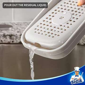 MR.SIGA 2 in 1 Premium Soap Dispenser and Sponge Holder, Dishwashing Soap Pump Dispenser for Kitchen Countertop, White