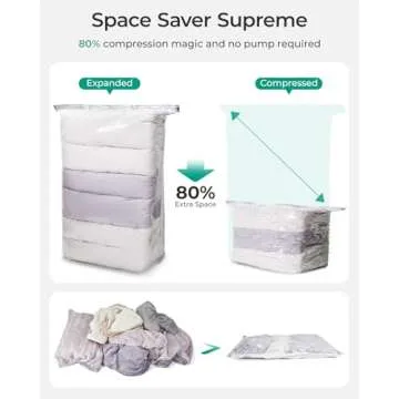 BAGSMART Vacuum Seal Storage Bags, 80% Compression Value Pack