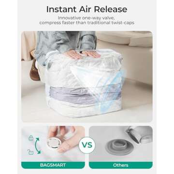 BAGSMART Vacuum Seal Storage Bags, 80% Compression Value Pack