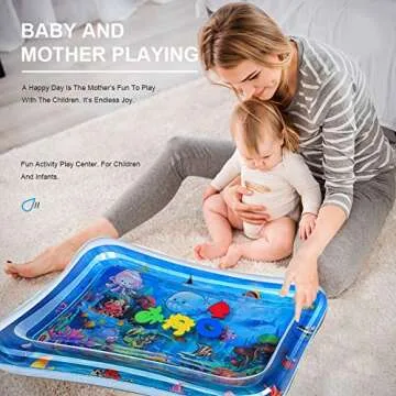 HEMRLY Inflatable Baby Tummy Time Play Mat for Infants