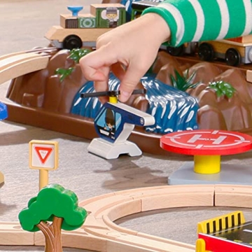 KidKraft Mountain Train Set - 61 Wooden Pieces for Kids