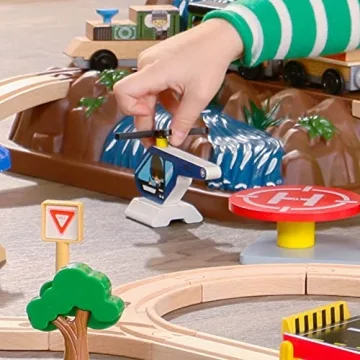 KidKraft Mountain Train Set - 61 Wooden Pieces for Kids