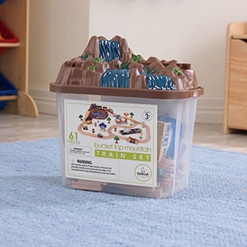 KidKraft Mountain Train Set - 61 Wooden Pieces for Kids