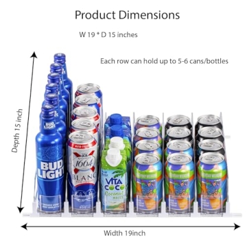 RULA Drink Organizer with Adjustable Can Dispenser