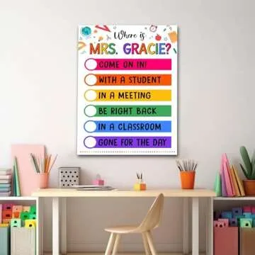 Cruata Where is the Counselor Door Sign, School Counseling Office Signs Counselors Posters, Classroo...