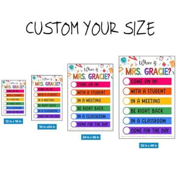 Cruata Where is the Counselor Door Sign, School Counseling Office Signs Counselors Posters, Classroom Poster Decor, Social Worker Nurse Psychologist Teacher Decor for Back To School Decorations Gifts