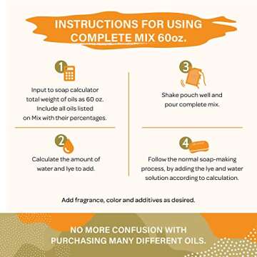 Pifito Soap Making Oils Mix No. 2 - 60 Oz Quick Blend