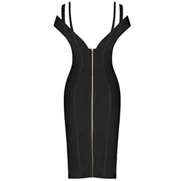 Whoinshop Women's Rayon V Neck Bodycon Dress - Perfect Fit