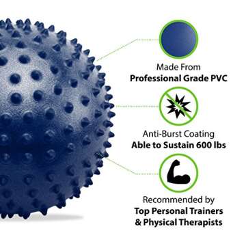 URBNFit Pilates Ball 9 Inch - Small Exercise Balls for Yoga, Barre, Physical Therapy, Stretching, Posture, Core Fitness – Mini Bender & Massager Ball for Back Pain with Workout Guide