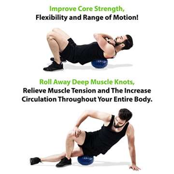 URBNFit Pilates Ball 9 Inch - Small Exercise Balls for Yoga, Barre, Physical Therapy, Stretching, Posture, Core Fitness – Mini Bender & Massager Ball for Back Pain with Workout Guide