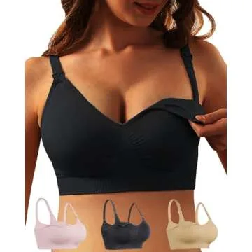 iloveSIA Seamless Nursing Bras - Comfortable Support for Moms