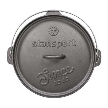 Stansport Cast Iron 8 Quart Dutch Oven