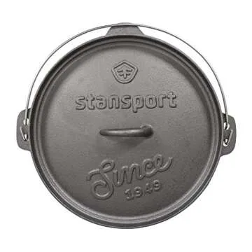 Stansport Cast Iron 8 Quart Dutch Oven