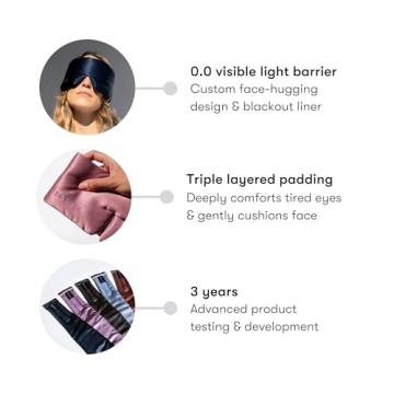 DROWSY Silk Sleep Mask - Luxury Comfort for Total Dark Sleep