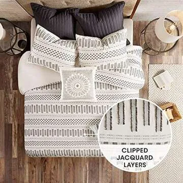 INK+IVY Rhea Cotton Duvet Set Mid Century Modern Style