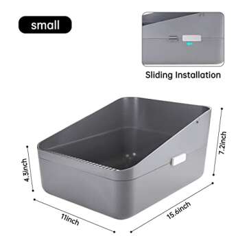 Sfozstra Open Litter Box for Small Cats - Odor Control