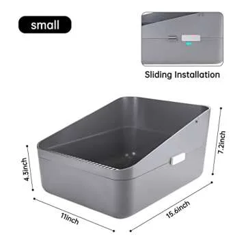 Sfozstra Open Litter Box for Small Cats - Odor Control