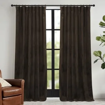 RYB HOME Blackout Curtains: Soft Velvet Elegance, 84 inch