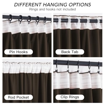 RYB HOME Blackout Curtains: Soft Velvet Elegance, 84 inch