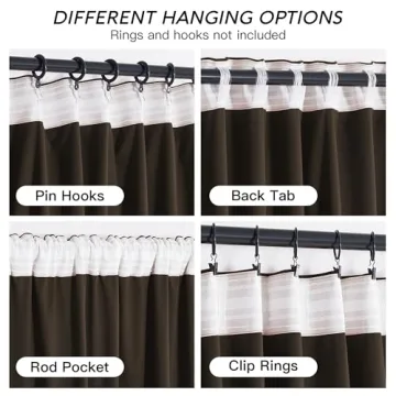 RYB HOME Blackout Curtains: Soft Velvet Elegance, 84 inch