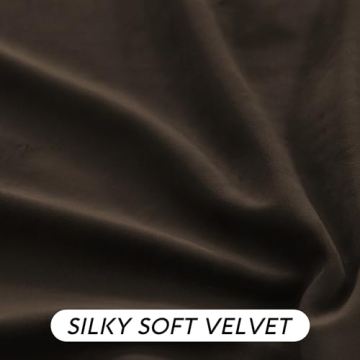 RYB HOME Blackout Curtains: Soft Velvet Elegance, 84 inch