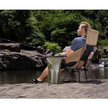 MARCHWAY Lightweight High Back Portable Camping Chair for Outdoor Adventures