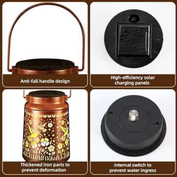 Solar Lanterns Outdoor Waterproof Gifts for Moms & Grandmas